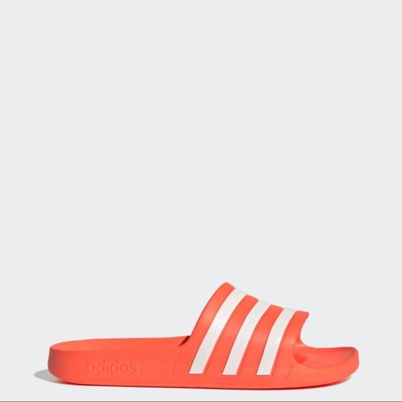 New adidas Adilette Aqua Slides Women's Red​ - Picture 2 of 9